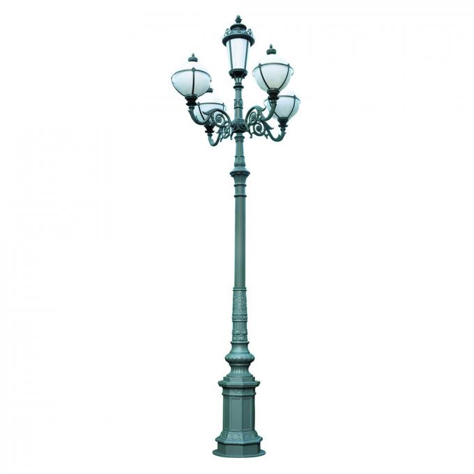 O cargo leve da lâmpada de polo claro 5 do ferro fundido da areia Ornaments decorativo exterior