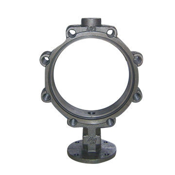 Ductile Iron Resin Sand Casting Butterfly Valve Body Polishing Medium Pressure