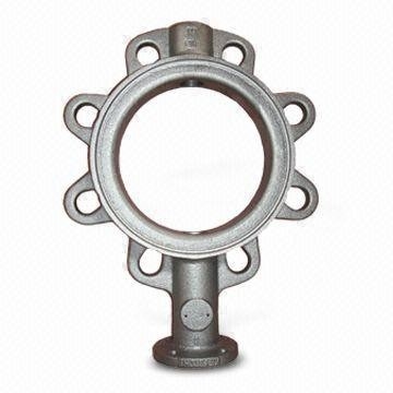 Ductile Iron Resin Sand Casting Butterfly Valve Body Polishing Medium Pressure